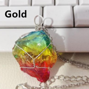 Stunning Rainbow Quartz Crystal Necklace - Unique Gemstone Jewelry