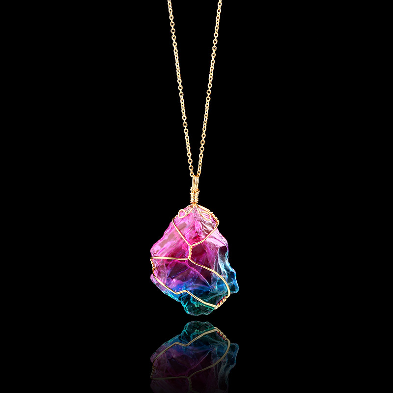 Stunning Rainbow Quartz Crystal Necklace - Unique Gemstone Jewelry - Image 3