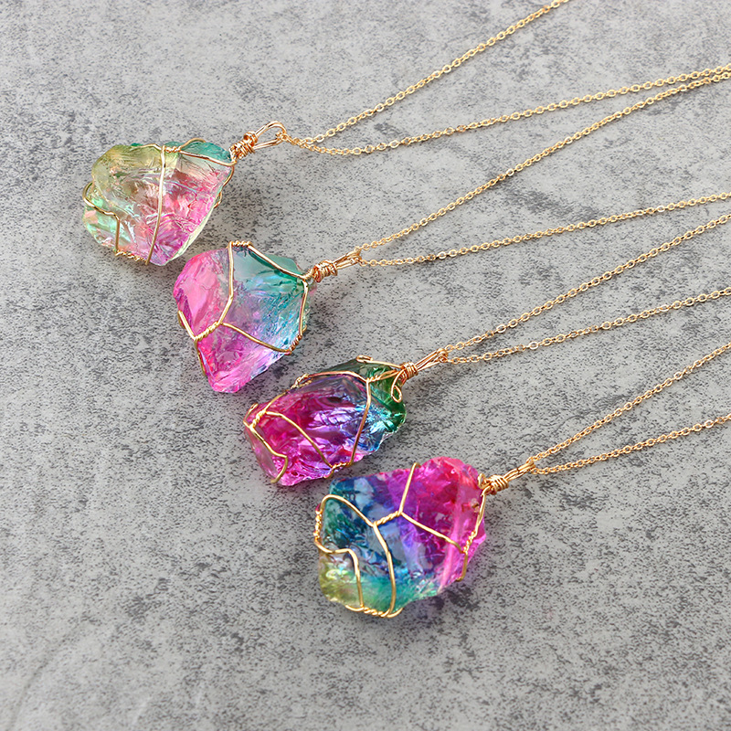 Stunning Rainbow Quartz Crystal Necklace - Unique Gemstone Jewelry - Image 5