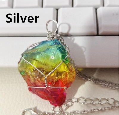 Stunning Rainbow Quartz Crystal Necklace - Unique Gemstone Jewelry - Image 9