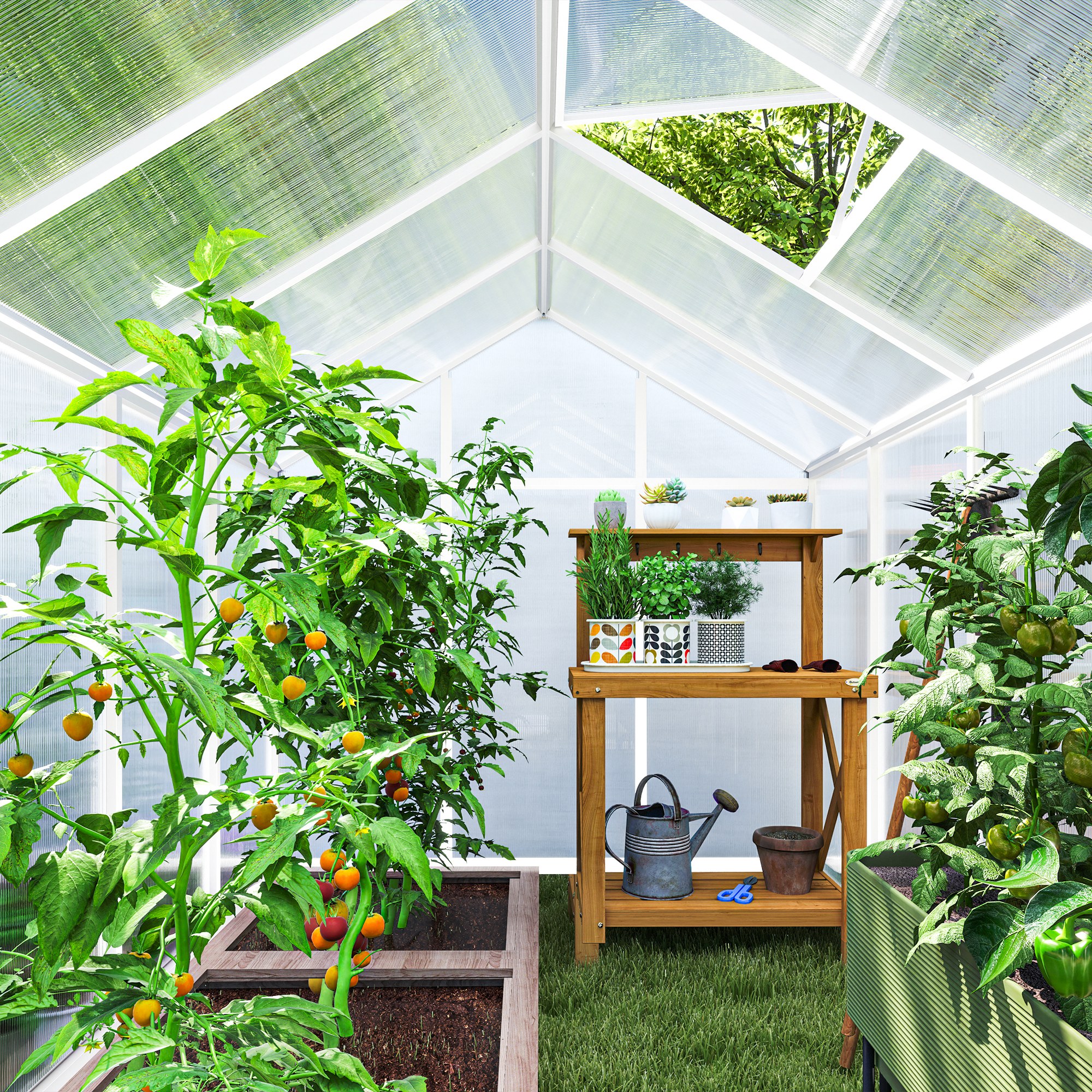 Winter Greenhouse, 10' L x 6' W Walk-In Polycarbonate Structure for Year-Round Gardening - Image 8