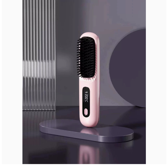 2 In 1 Wireless Hair Straightener Brush & Hot Curler - Fast Heating, USB Rechargeable & Portable - Image 12