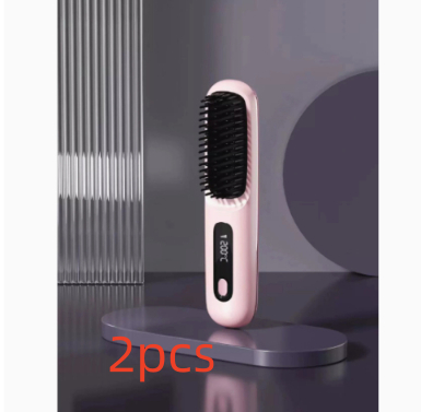 2 In 1 Wireless Hair Straightener Brush & Hot Curler - Fast Heating, USB Rechargeable & Portable - Image 18