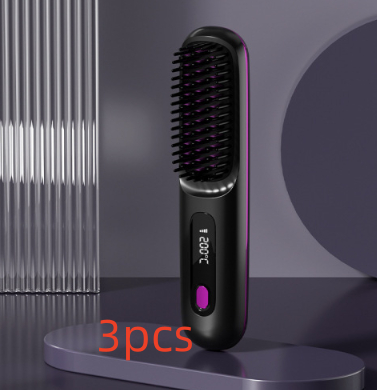 2 In 1 Wireless Hair Straightener Brush & Hot Curler - Fast Heating, USB Rechargeable & Portable - Image 19