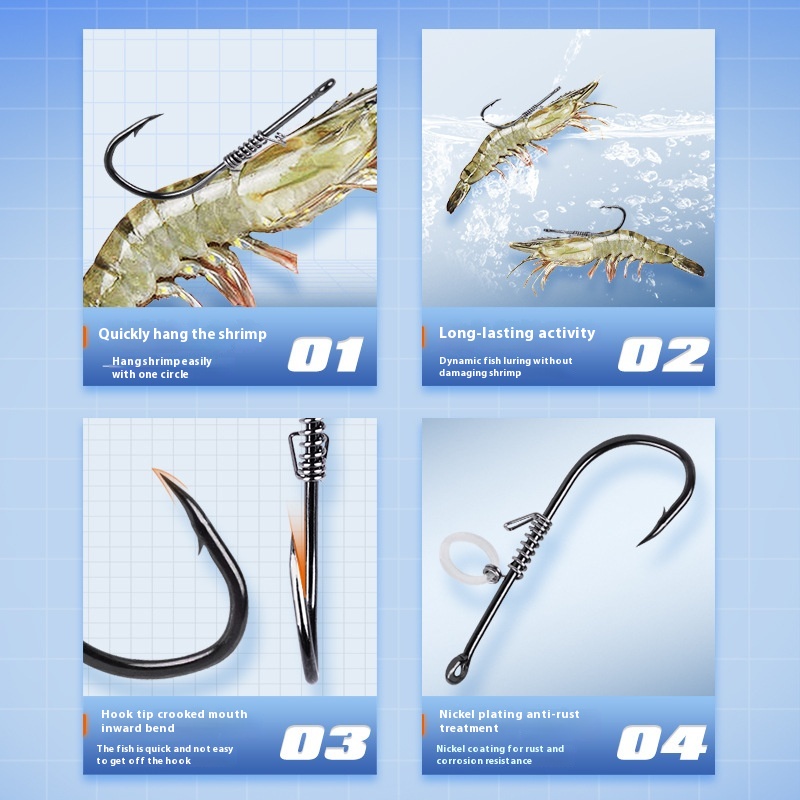 Spring Rubber Band Sea Fishing Lure for Catching Live Shrimp - Image 21