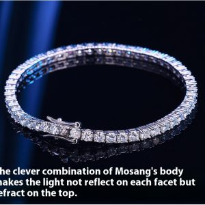 10-Point Moissanite Tennis Bracelet in S925 Sterling Silver - Elegant Sparkle