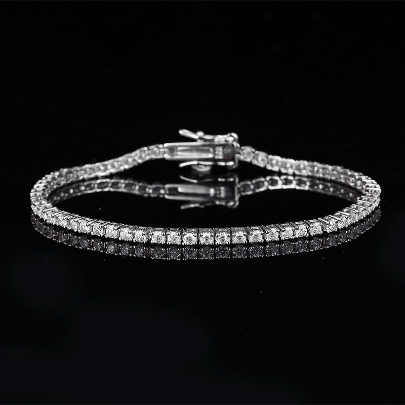 10-Point Moissanite Tennis Bracelet in S925 Sterling Silver - Elegant Sparkle - Image 9