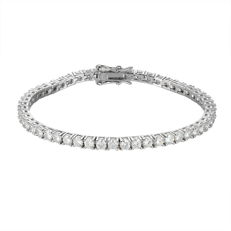 10-Point Moissanite Tennis Bracelet in S925 Sterling Silver - Elegant Sparkle - Image 14
