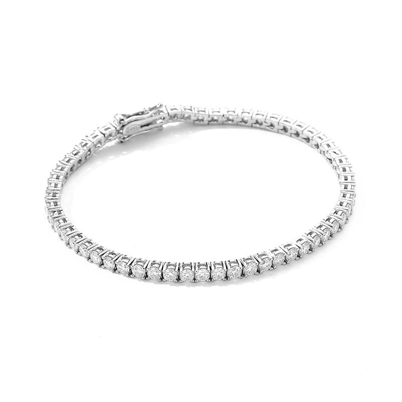10-Point Moissanite Tennis Bracelet in S925 Sterling Silver - Elegant Sparkle - Image 15