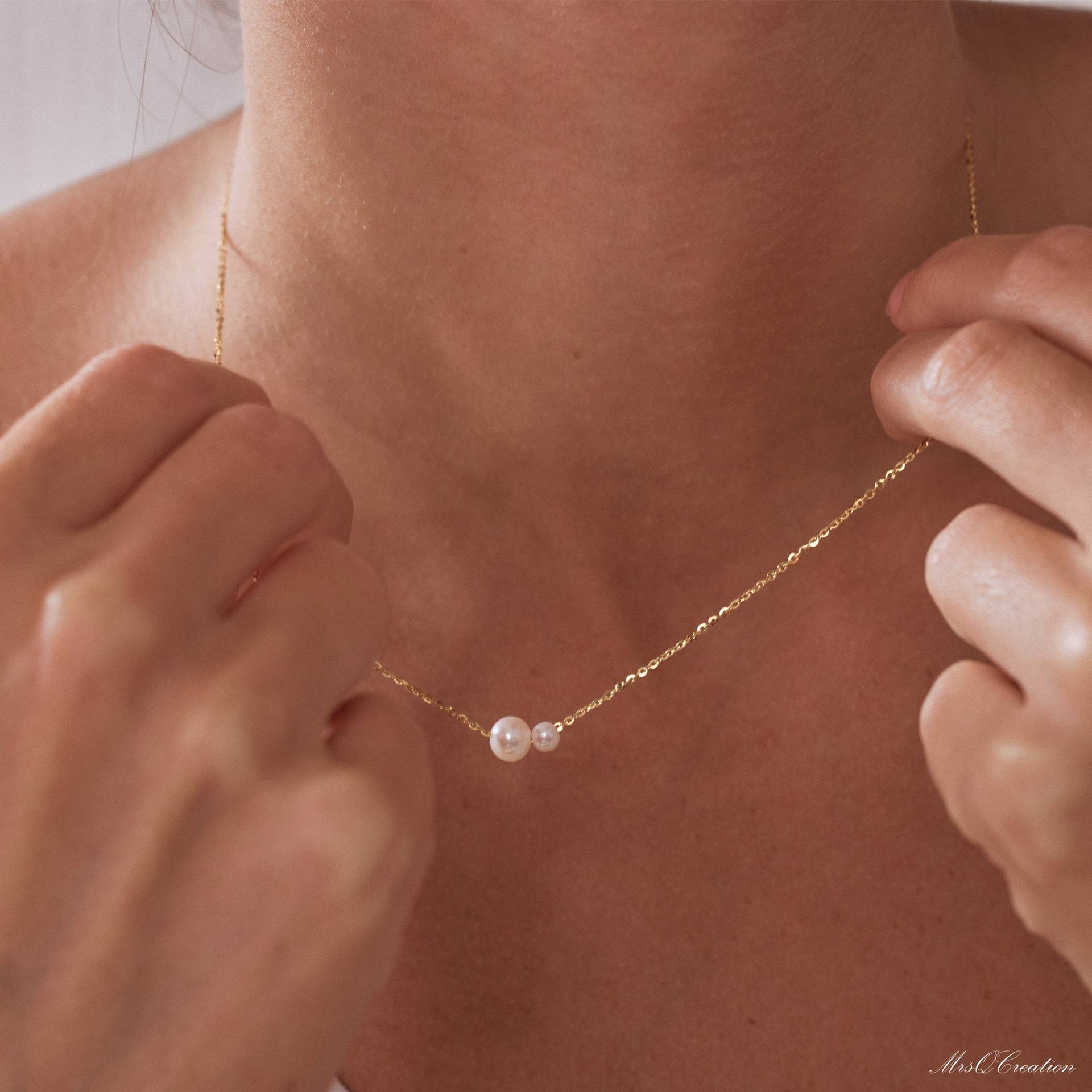 Bohemian Vintage Women's Necklace with 2 Pearls - Stylish & Unique - Image 4