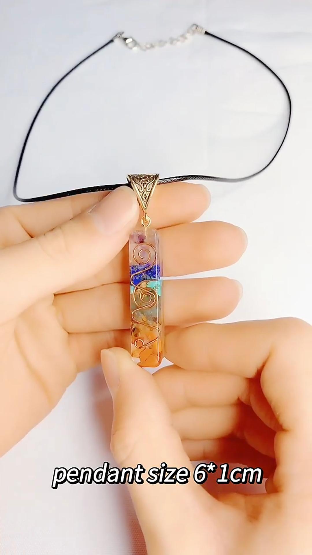 Vintage Reiki Healing Energy Crystal Pendant - Natural Stone Yoga Meditation Necklace - 7 Chakra Spiritual Jewelry Amulet - Image 8