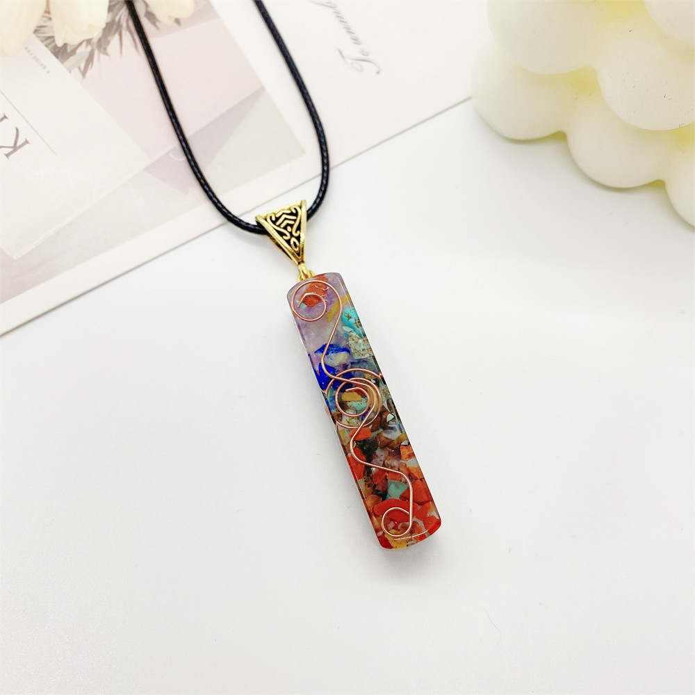 Vintage Reiki Healing Energy Crystal Pendant - Natural Stone Yoga Meditation Necklace - 7 Chakra Spiritual Jewelry Amulet - Image 45