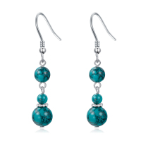 Turquoise Dangle Drop Earrings for Women - Sterling Silver Hook Gifts for Girls