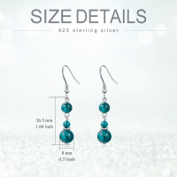 Turquoise Dangle Drop Earrings for Women - Sterling Silver Hook Gifts for Girls - Image 6