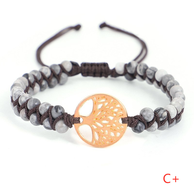 Woven Twine Double Tree of Life Yoga Bracelet - Stylish Spiritual Accessory - Image 2