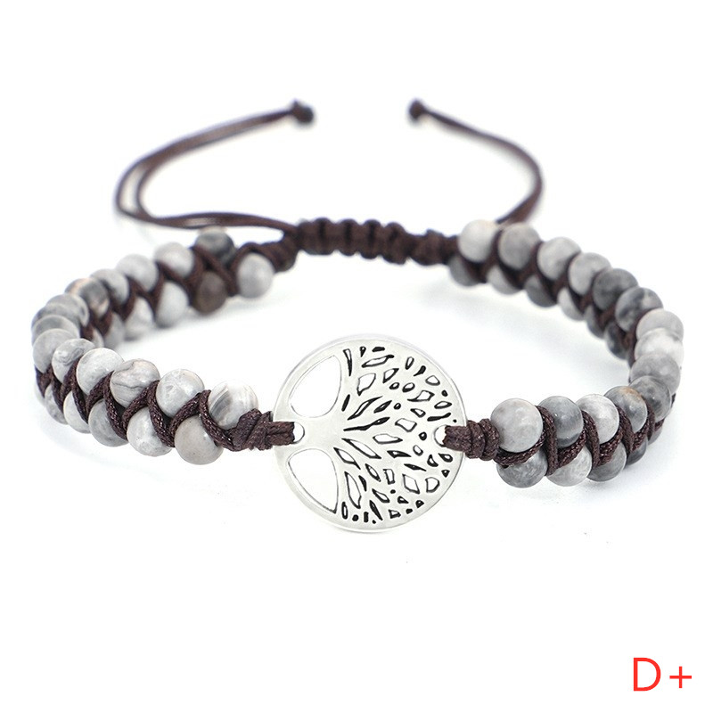 Woven Twine Double Tree of Life Yoga Bracelet - Stylish Spiritual Accessory - Image 3