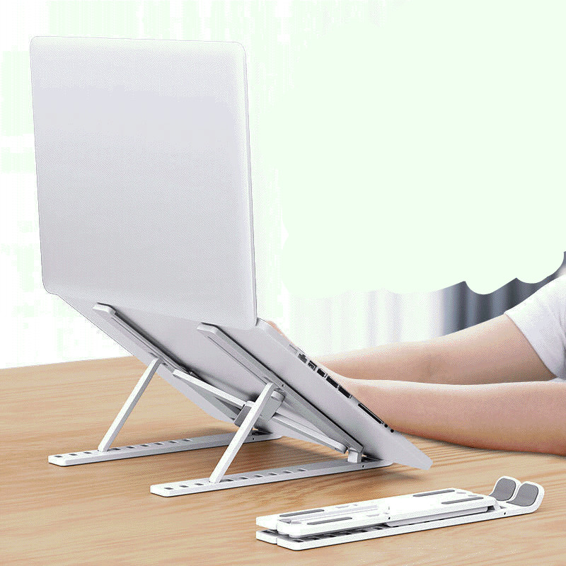 Portable New Lift Cooling Base with 10 Adjustable Positions - Desktop Folding Bracket in Durable Plastic - Image 2