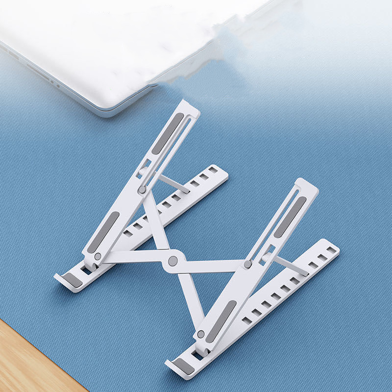 Portable New Lift Cooling Base with 10 Adjustable Positions - Desktop Folding Bracket in Durable Plastic - Image 3