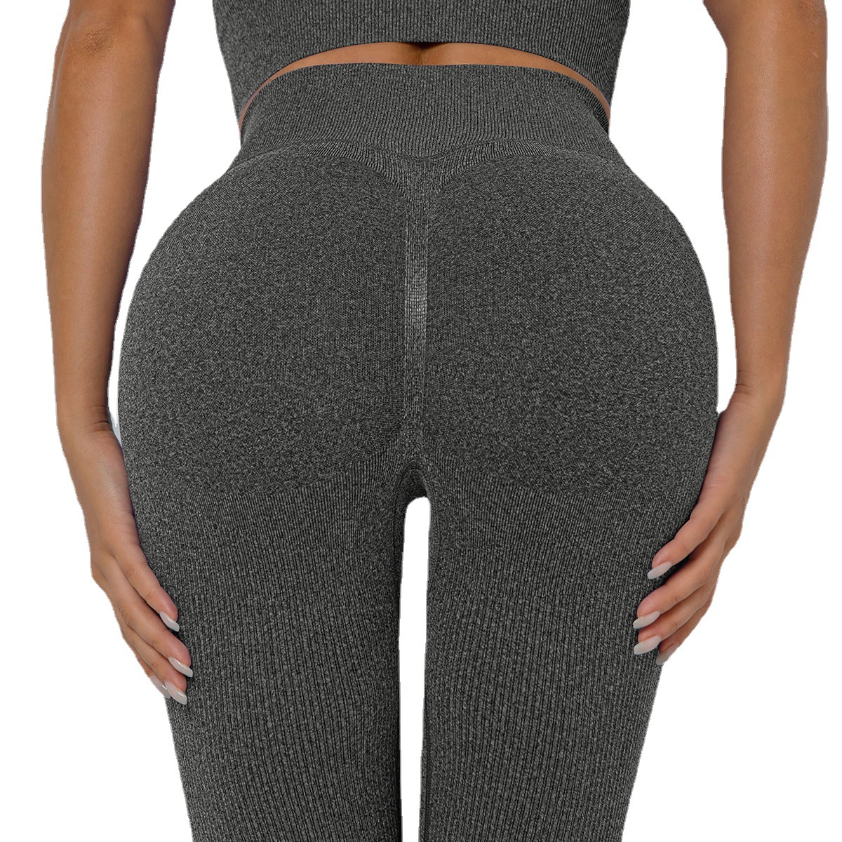 European and American Seamless Knitted Yoga Pants - Moisture Wicking Comfort - Image 4