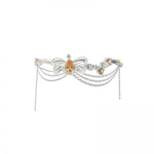 Heavy Industry Baroque Bow Tassel Arm Ring for Women - Elegant Accessory