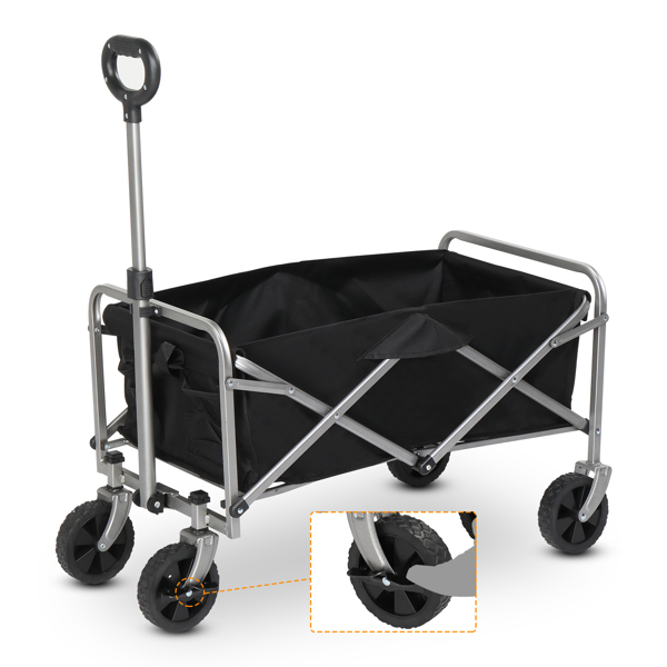 Silver Frame Oxford Cloth Garden Folding Cart - Durable & Stylish Garden Utility - Image 16