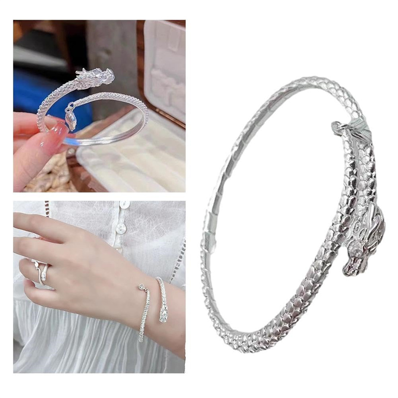 2024 Trendy Adjustable Couple Bracelet with Magical Dragon Tail - Popular Chinese Style Punk Jewelry for Men and Women - Image 2