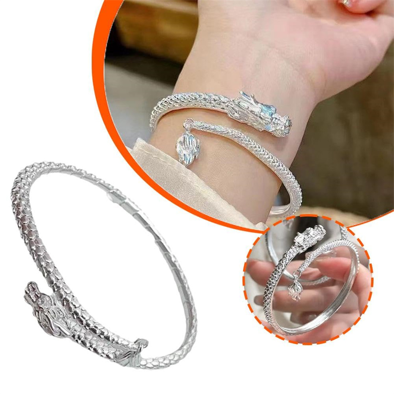 2024 Trendy Adjustable Couple Bracelet with Magical Dragon Tail - Popular Chinese Style Punk Jewelry for Men and Women - Image 5