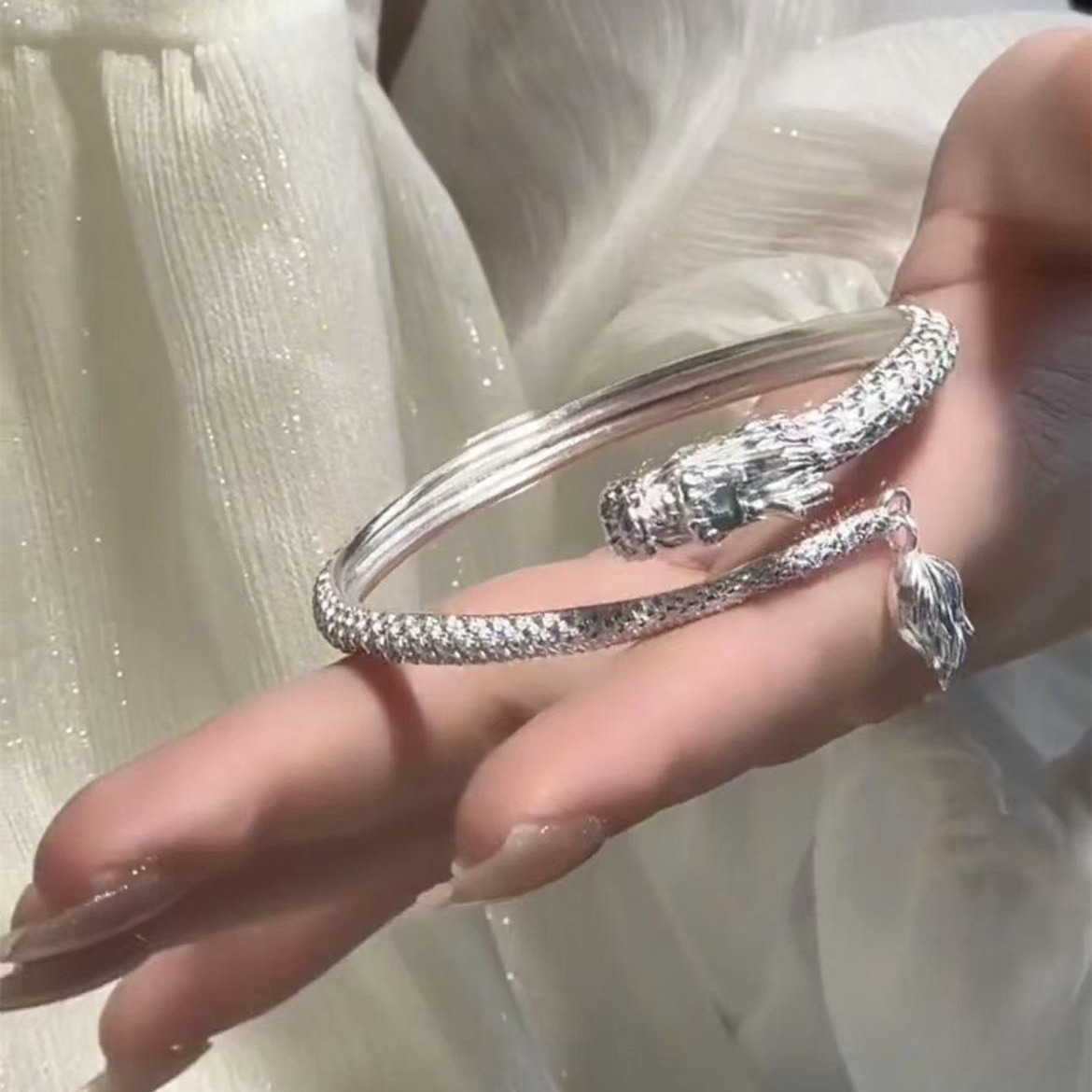 2024 Trendy Adjustable Couple Bracelet with Magical Dragon Tail - Popular Chinese Style Punk Jewelry for Men and Women - Image 8