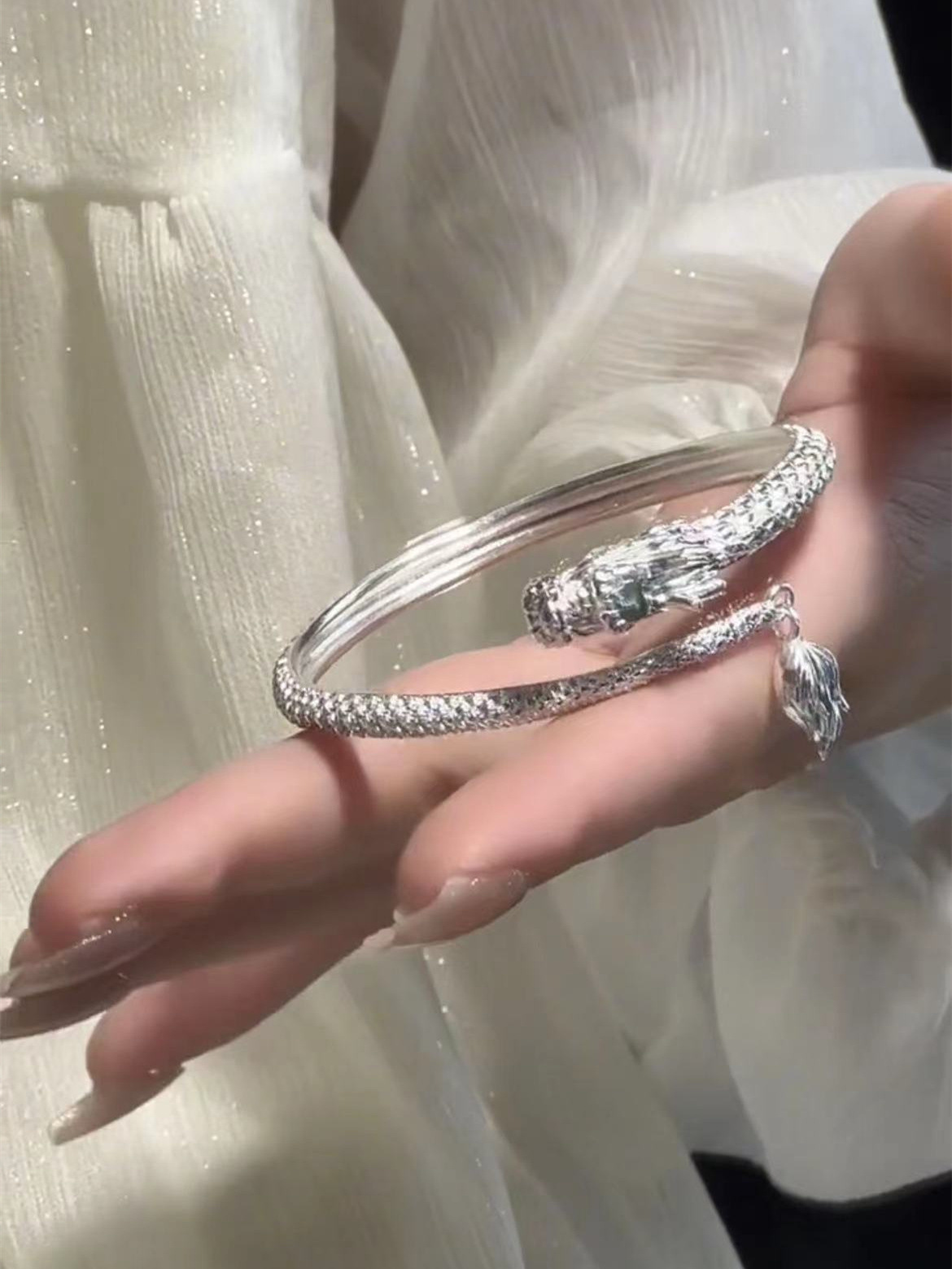 2024 Trendy Adjustable Couple Bracelet with Magical Dragon Tail - Popular Chinese Style Punk Jewelry for Men and Women - Image 11