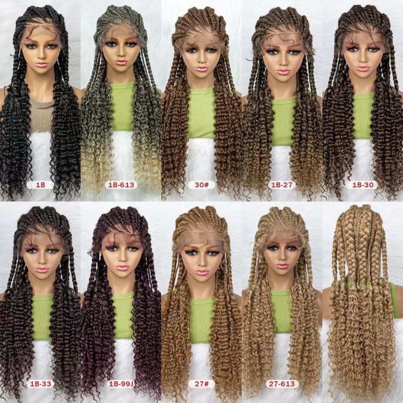 Lace Braided Handcrafted African Wig - Exquisite Hand-woven Style - Image 9