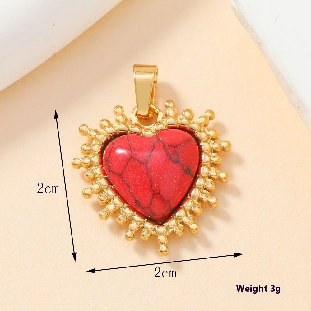 Elegant Single Pendant Cast Stainless Steel Ornament with Color Inlay - Image 6