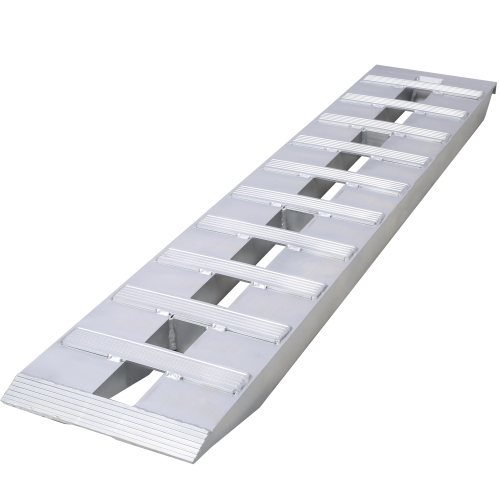 Heavy-Duty Loading Ramps with Top Hook for Motorcycles & Tractors - Universal 60" x 12" Aluminum Ramps, 6600 LBS Capacity, 1 Pair, Silver - Image 10