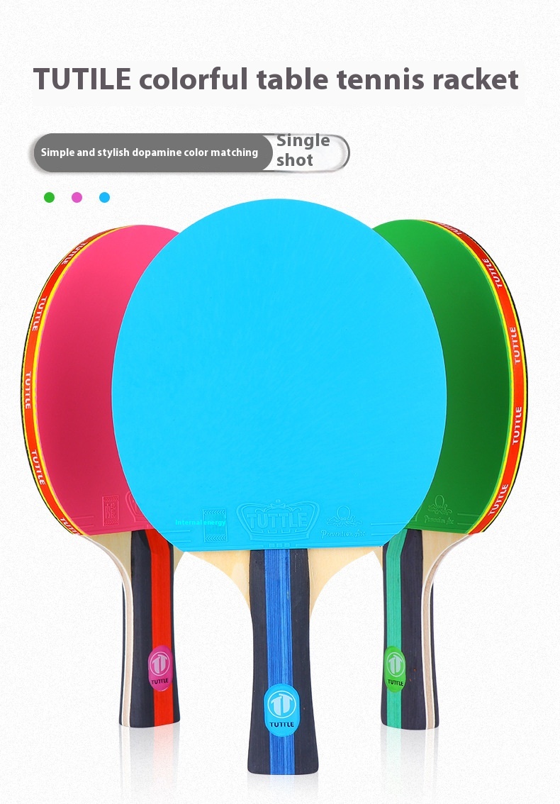 Vibrant Pure Wood Single Racket Cover - Professional High Elastic Long Handle Horizontal - Image 2