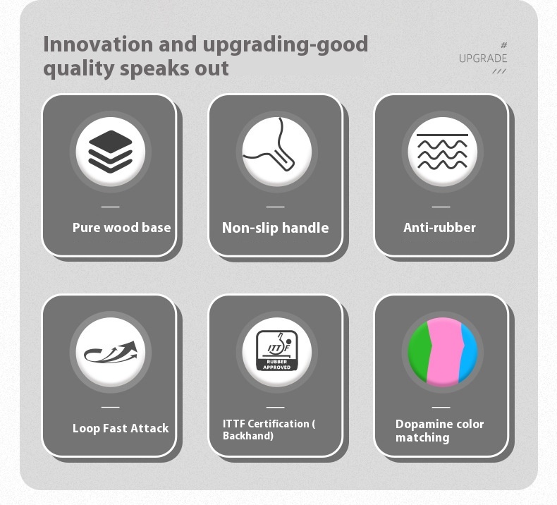 Vibrant Pure Wood Single Racket Cover - Professional High Elastic Long Handle Horizontal - Image 3