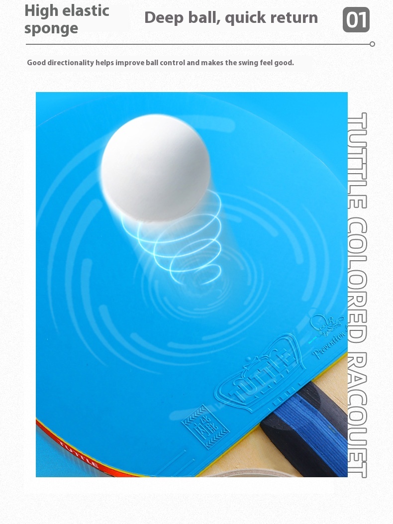 Vibrant Pure Wood Single Racket Cover - Professional High Elastic Long Handle Horizontal - Image 5