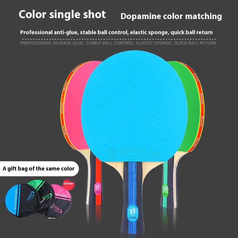 Vibrant Pure Wood Single Racket Cover - Professional High Elastic Long Handle Horizontal - Image 14