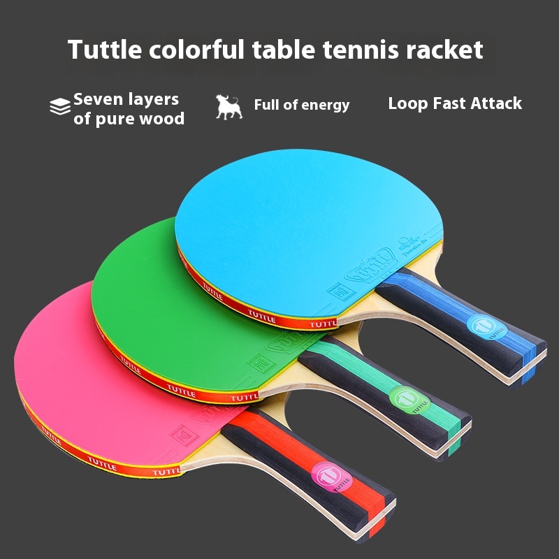 Vibrant Pure Wood Single Racket Cover - Professional High Elastic Long Handle Horizontal - Image 15