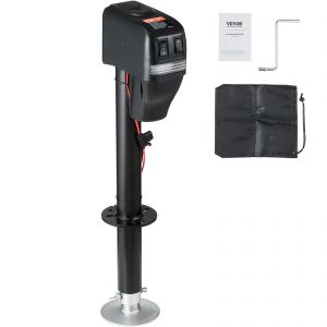VEVOR Electric Trailer Jack - 4000 Lbs Power Tongue Jack, 9.84"-33.85" Height Range, Waterproof Cover for RV, Horse, Utility, and Yacht Trailers