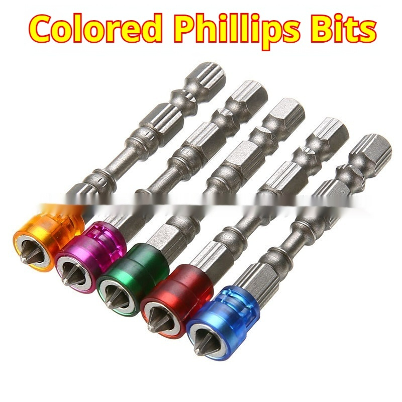 Colorful Magnetic Ring PH2 Cross Bit - Durable Alloy Steel Construction