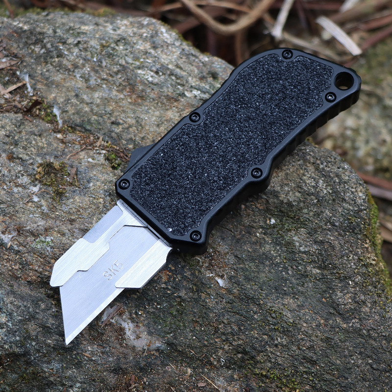 Alloy Outdoor Folding Knife with Removable Blade for Versatile Use