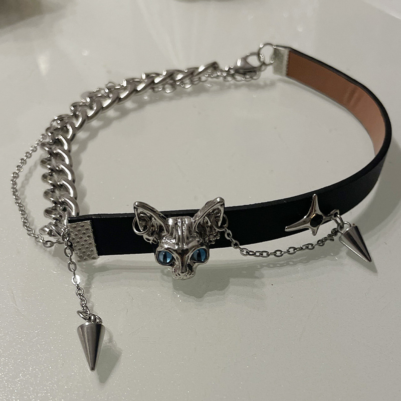 Cat Rivet Tassel Necklace for Women - Unique & Stylish Design - Image 4