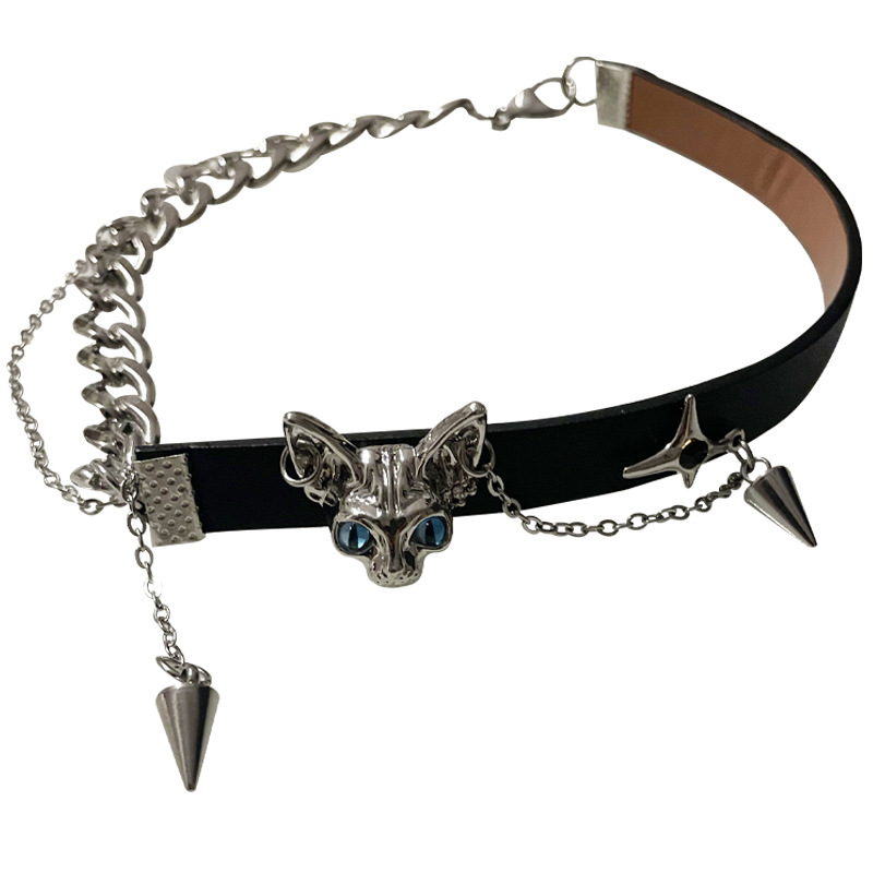 Cat Rivet Tassel Necklace for Women - Unique & Stylish Design - Image 5