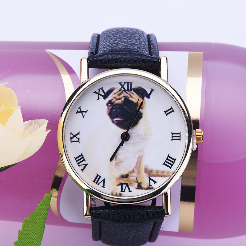 Charming Puppy Quartz Watch for Fashionable Leisure Wear