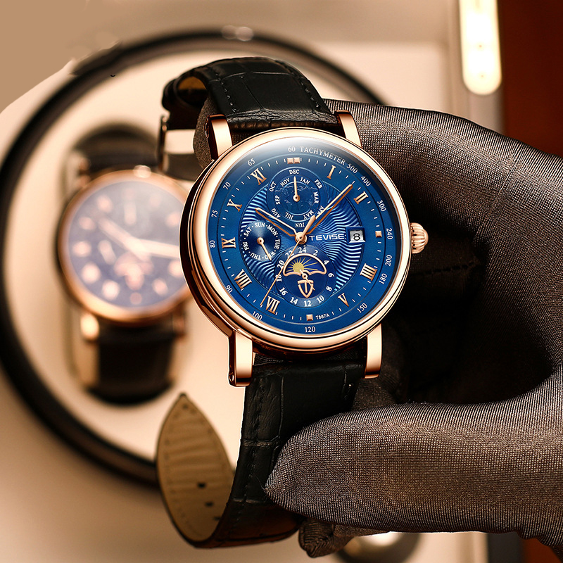 Stylish Automatic Mechanical Casual Men's Tourbillon Watch - Image 3