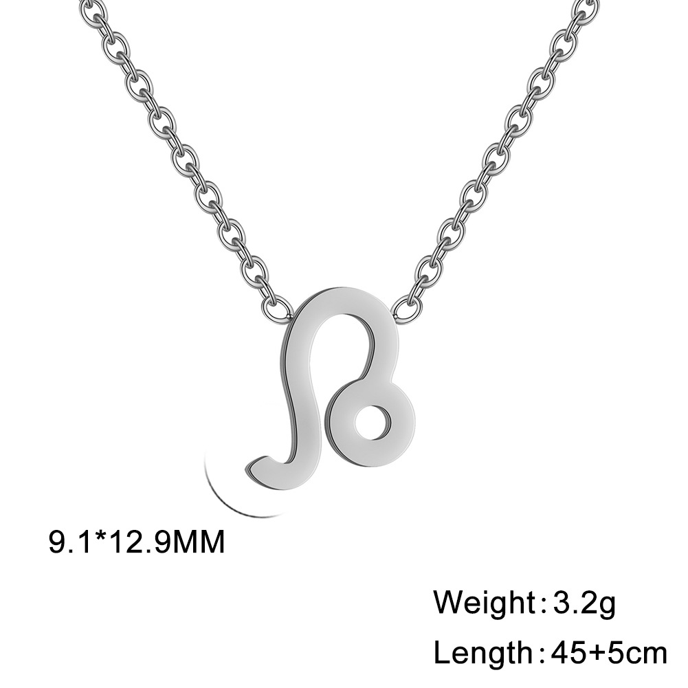 Unique Titanium Steel Zodiac Constellation Pendant Necklace for Every Style - Image 2