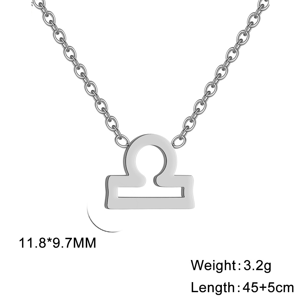 Unique Titanium Steel Zodiac Constellation Pendant Necklace for Every Style - Image 4