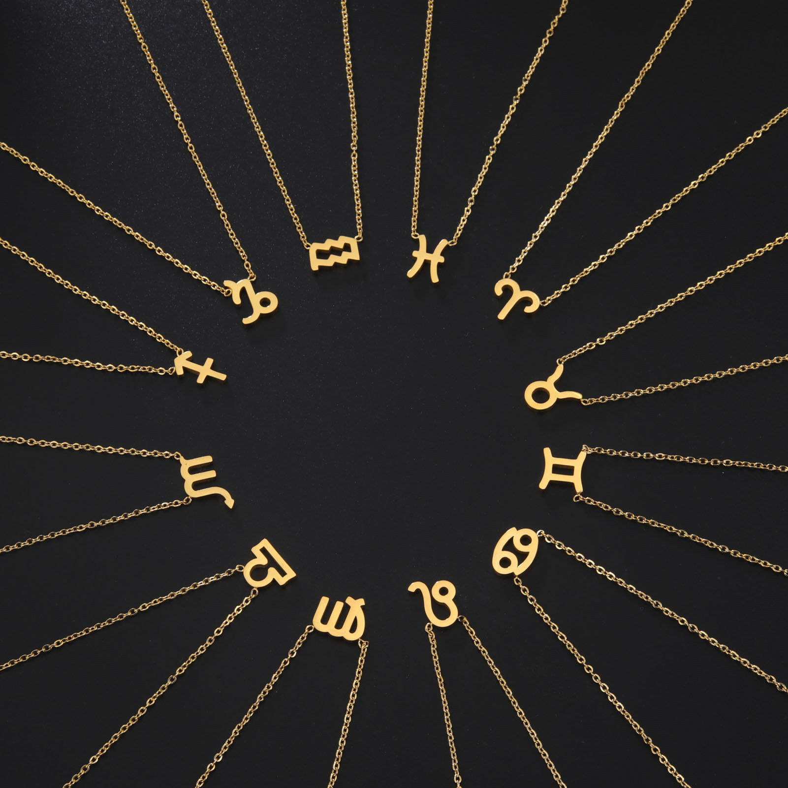 Unique Titanium Steel Zodiac Constellation Pendant Necklace for Every Style - Image 11