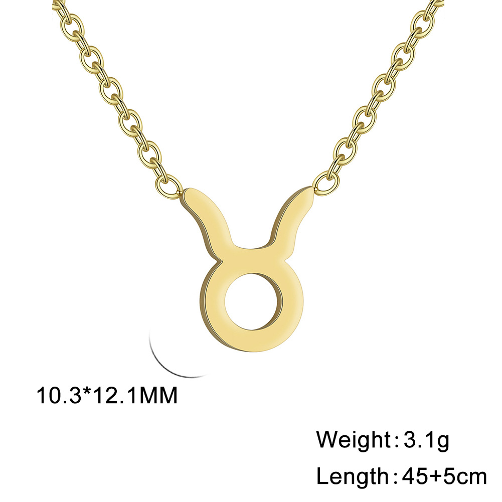 Unique Titanium Steel Zodiac Constellation Pendant Necklace for Every Style - Image 12