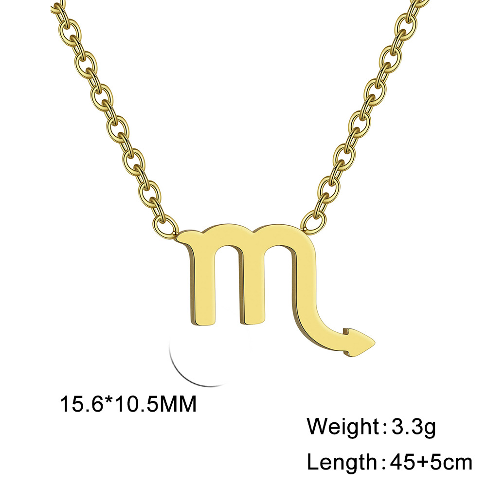 Unique Titanium Steel Zodiac Constellation Pendant Necklace for Every Style - Image 18