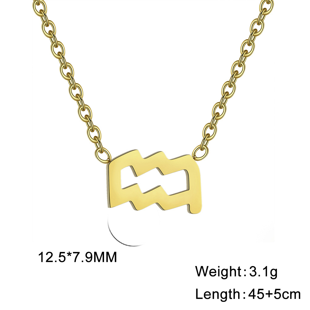 Unique Titanium Steel Zodiac Constellation Pendant Necklace for Every Style - Image 21